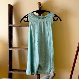 Lululemon Light Blue Open Back 92% Pima Cotton Tank Top